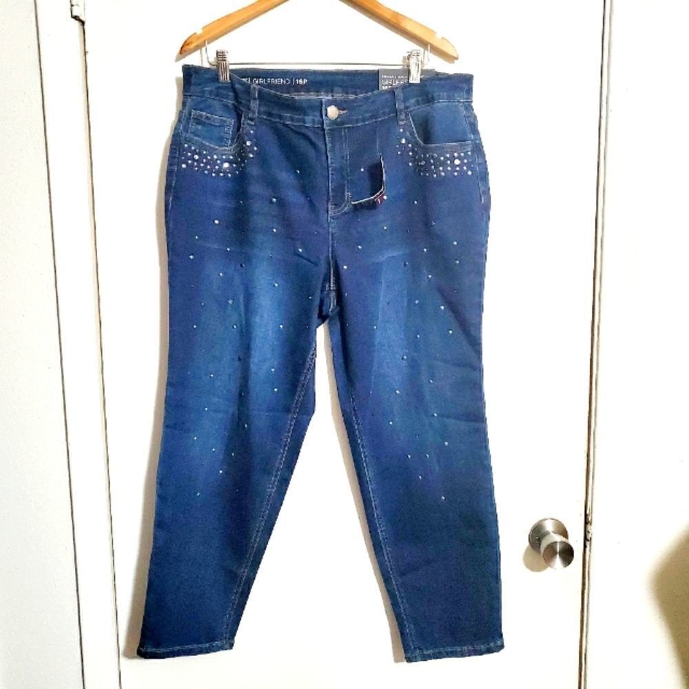 Avenue Denim Girlfriend Jeans Size 16P